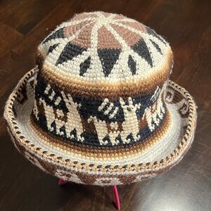 Alpaca Pattern Knit Hat